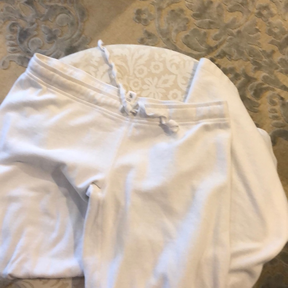 White flare sweats